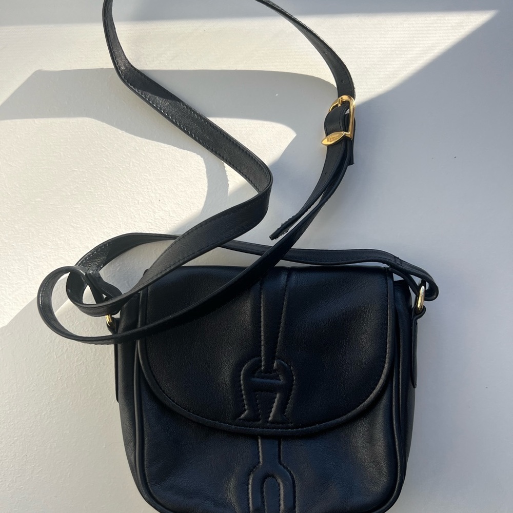Etienne Aigner Vintage Crossbody Genuine Leather Purse